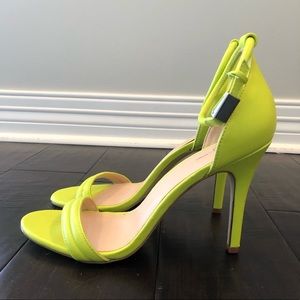 Neon green heels